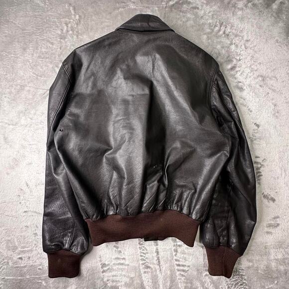 Vintage 60’s Type A-2 Flight Army Air force Goatskin Leather Bomber Jacket 38 - Picture 2 of 7